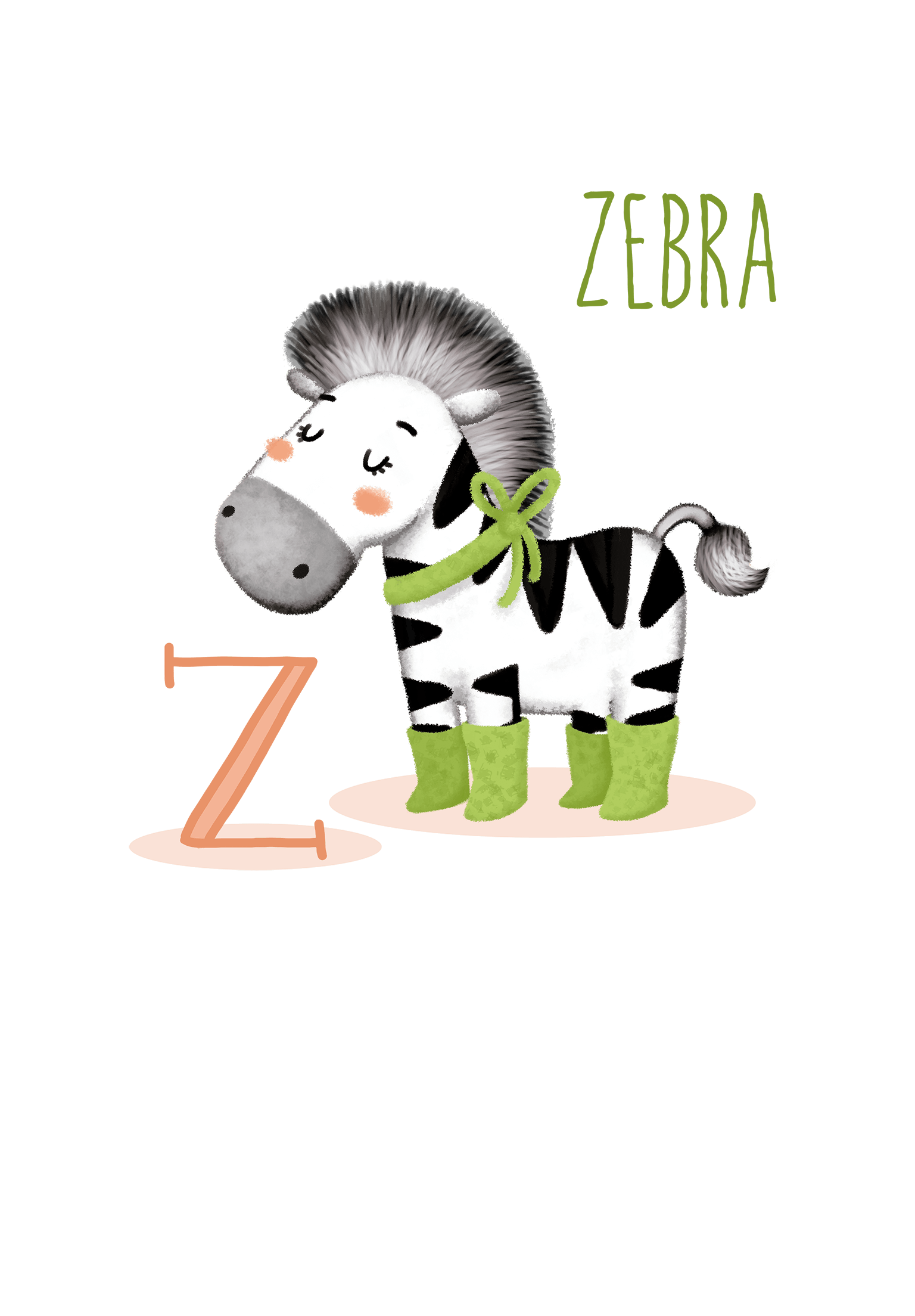 Zebra alphabet friend